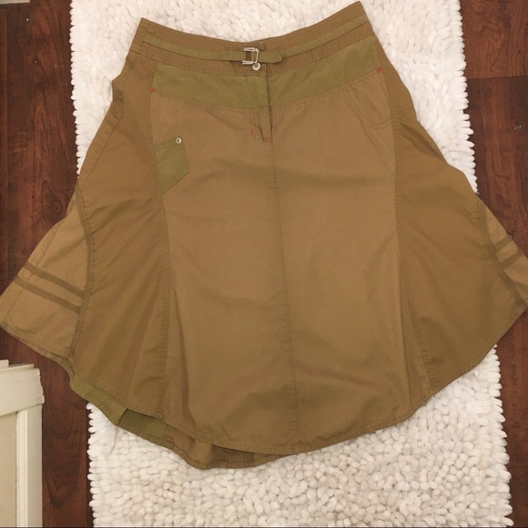 Oilily Khaki 2 Tone Brown Earthy Skirt 6 (36) - Picture 4 of 8